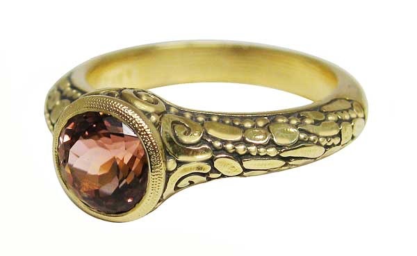 #R-42M
Ring, 18KY, 1.59 ct peach color Tourmaline, size 6.5 $3,025.00
