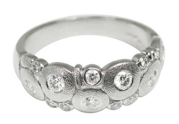 #R-122PD
“Candy” ring, Platinum, .40ct diamonds, size 7, $5,125.00